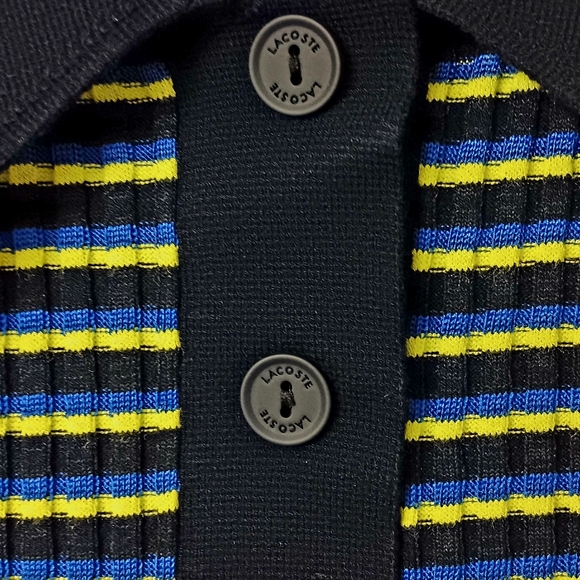 AUTHENTIC LACOSTE X GOOP, WOMEN’S MULTI-COLOR SHORT SLEEVE POLO-SIZE 10 - Picture 7 of 12